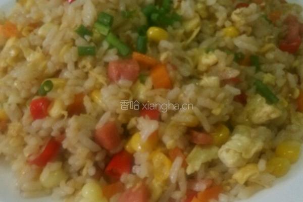 黄金蛋炒饭的做法图解3