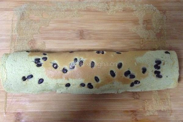 抹茶红豆奶油夹心蛋糕卷的做法图解24