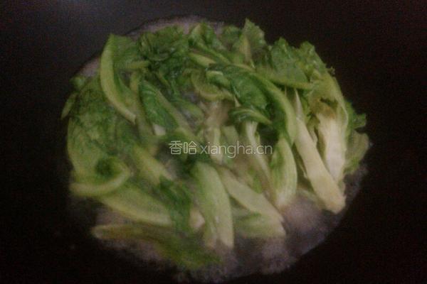 双菇扒生菜的做法图解3