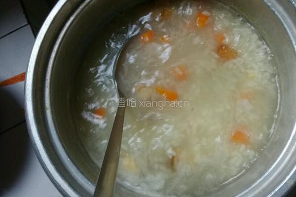 皮蛋胡萝卜瘦肉粥的做法图解4