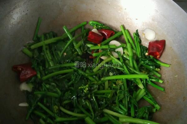 青炒油菜苔的做法图解1