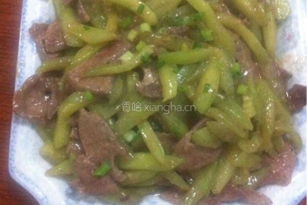 黄瓜炒猪肝的做法图解5