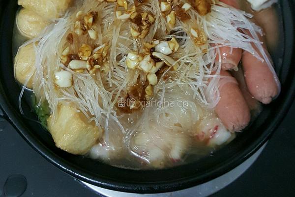 白菜粉丝杂锦煲的做法图解8
