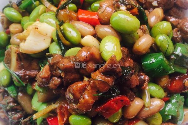 毛豆花生炖鸭腿