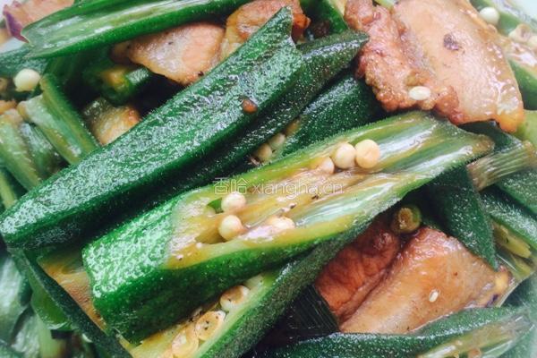 秋葵小炒肉的做法图解7