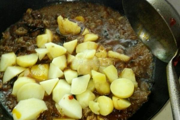 土豆烧牛腩的做法图解4