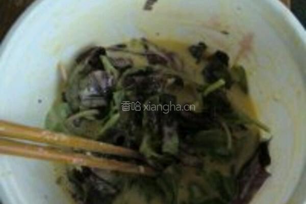 苋菜鸡蛋饼的做法图解4