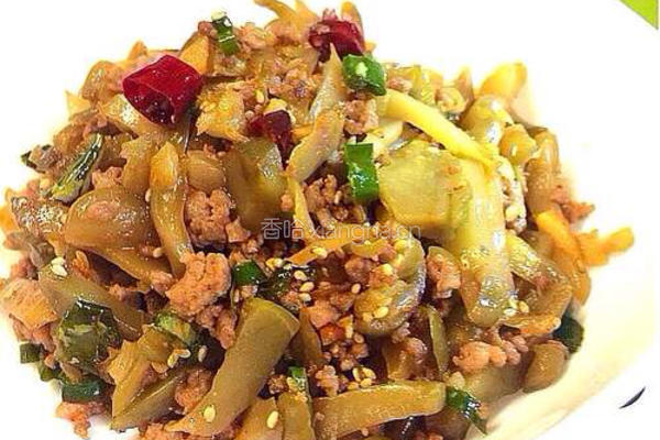 榨菜丝炒肉末的做法图解8