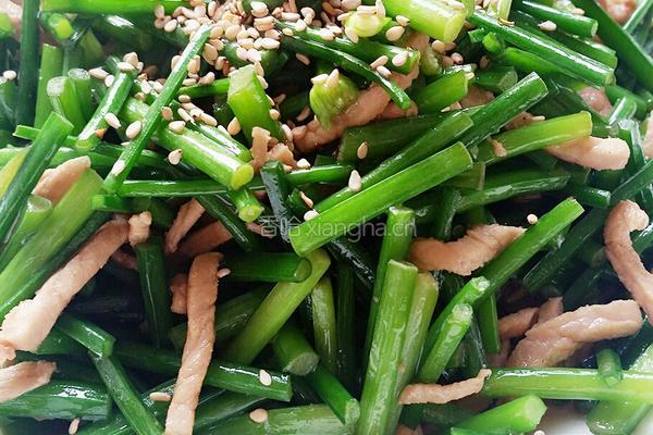 肉炒韭菜梗的做法图解8