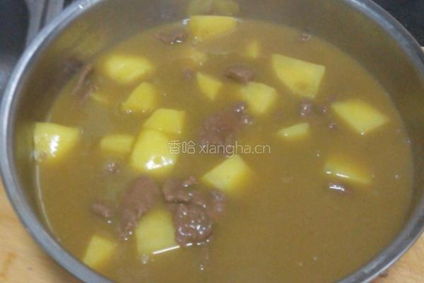 咖喱土豆牛肉汤（简单又美味，就是我照片拍的不美）的做法图解4