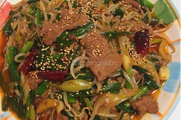 韭菜豆芽炒猪肝的做法图解10