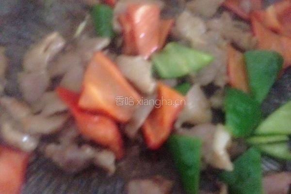 双椒炒肉的做法图解4