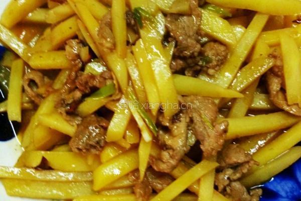酱香肉片烧土豆条的做法图解7