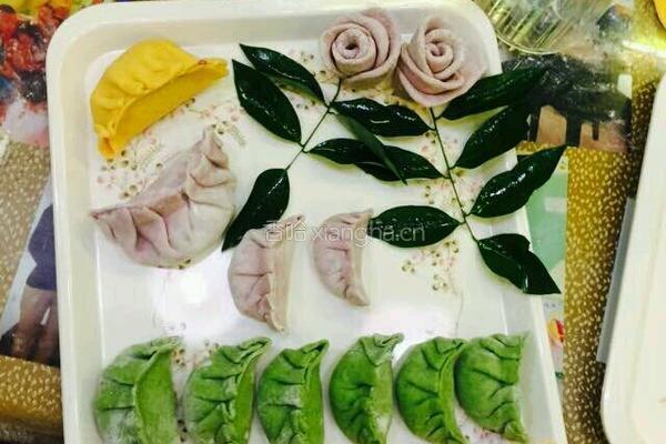 彩色饺子的做法图解4