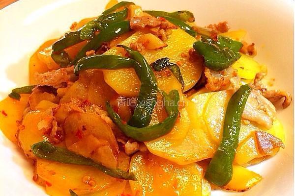 土豆片炒豆瓣肉丁的做法图解10