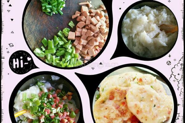 菜蔬火腿土豆饼的做法图解6