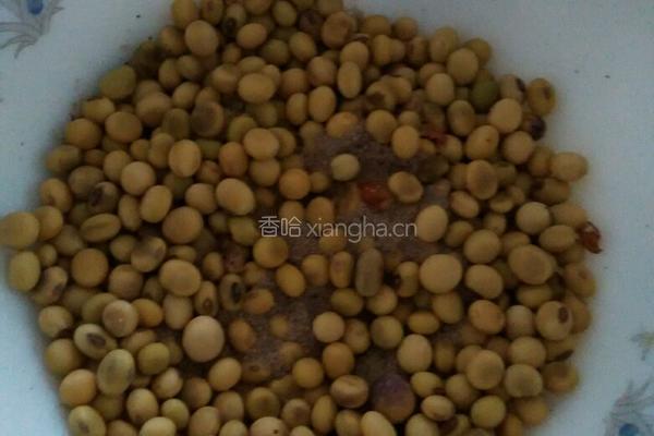 微波菜黄豆的做法图解2