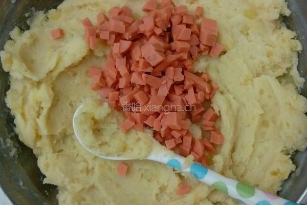 土豆火腿饼的做法图解3