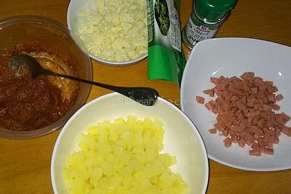 火腿土豆芝士挞的做法图解1