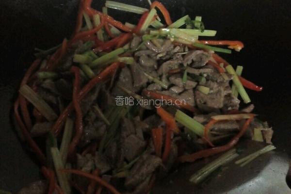 芹菜炒猪肝的做法图解9