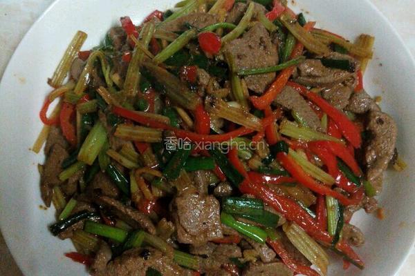 芹菜炒猪肝的做法图解11