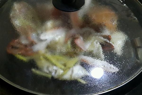 姜葱炒螃蟹的做法图解4