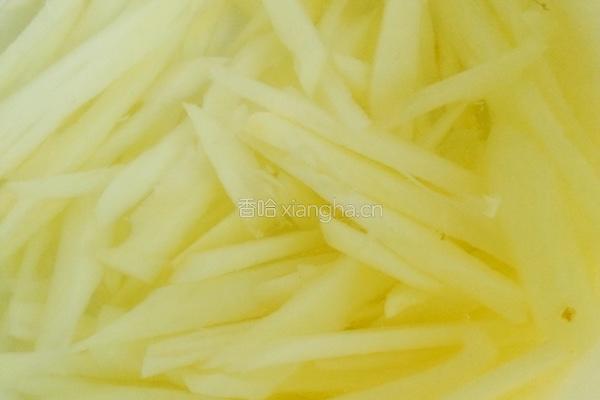 炒藕条的做法图解2