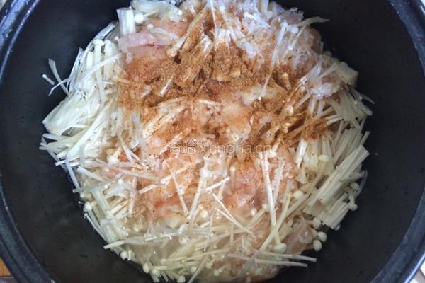 鸡肉金针菇番茄饭的做法图解2