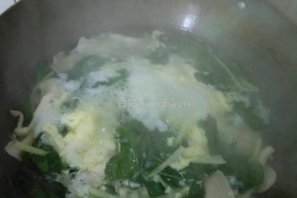 凤尾菇青菜蛋花汤的做法图解8