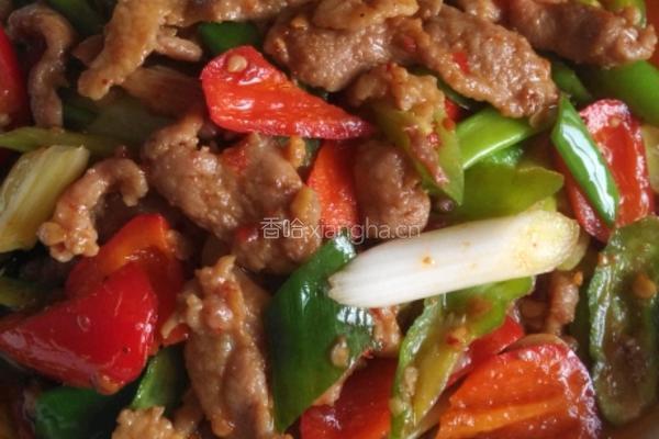 青红椒炒鸭脯的做法图解8