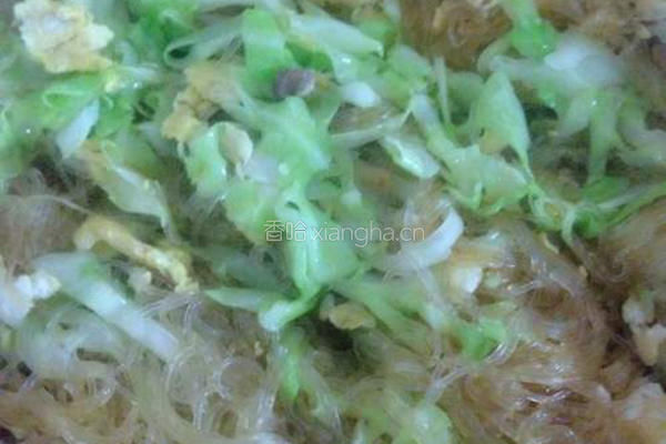包菜鸡蛋炒粉丝的做法图解6