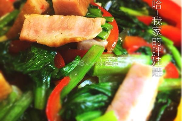 黄油培根油菜的做法图解8