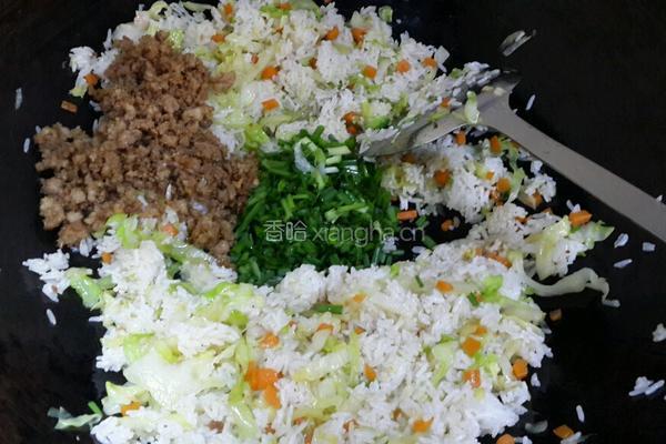 包菜肉沫饭的做法图解7
