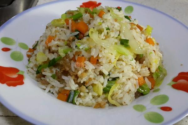 包菜肉沫饭的做法图解9