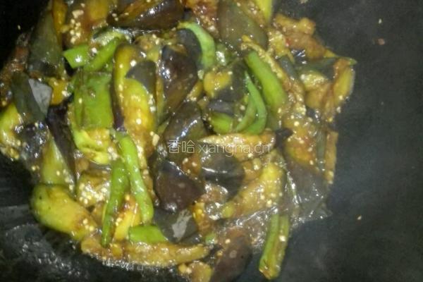 美人椒干烧茄子的做法图解4