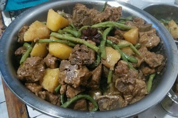 土豆烧排骨豇豆 五香味的做法图解7