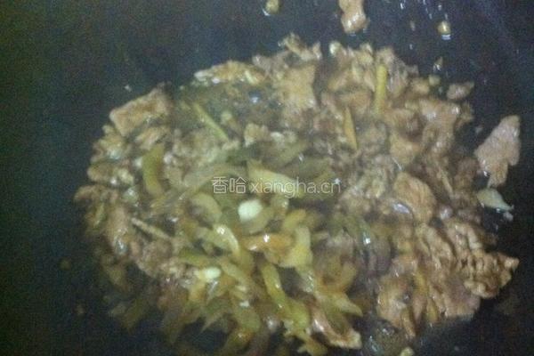 榨菜炒肉片的做法图解4
