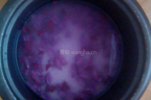 紫薯蒸米的做法图解3
