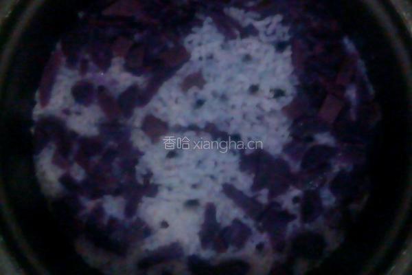 紫薯蒸米的做法图解4