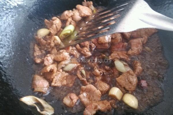 菜花炒肉的做法图解4