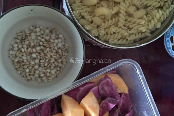 番薯薏米通心粉糖水的做法图解1