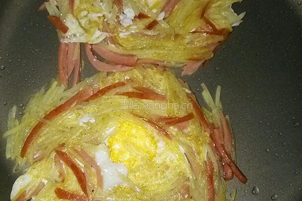 土豆火腿鸡蛋煎饼的做法图解6
