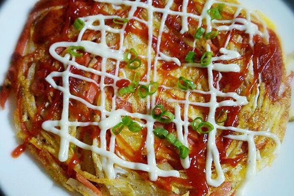 土豆火腿鸡蛋煎饼的做法图解7