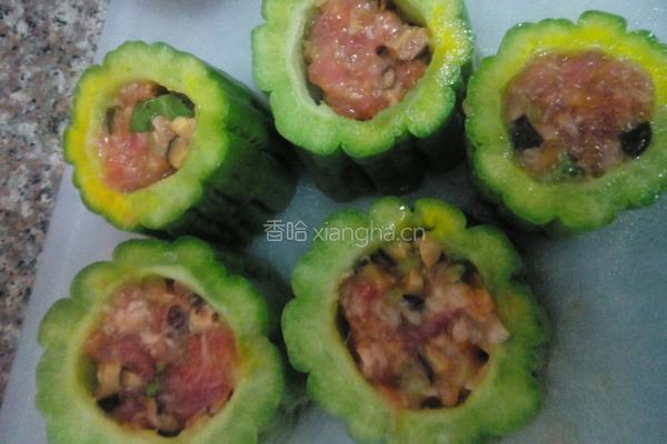 苦瓜酿肉的做法图解4