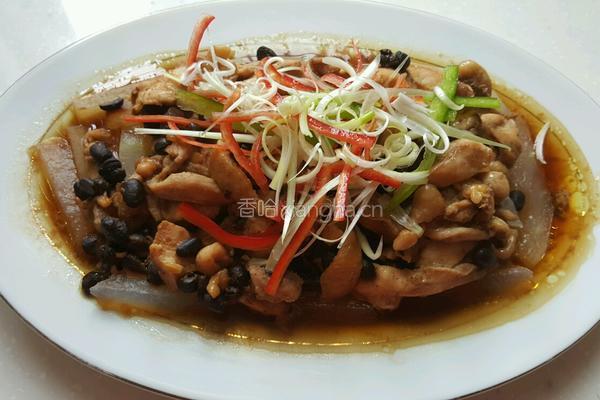 冬瓜豆豉飘香鸡