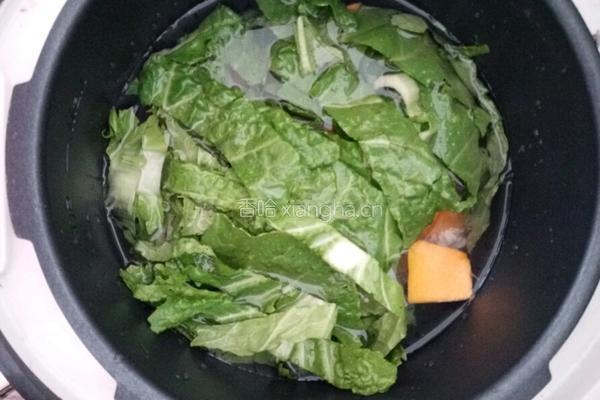 南瓜青菜燕麦粥的做法图解4