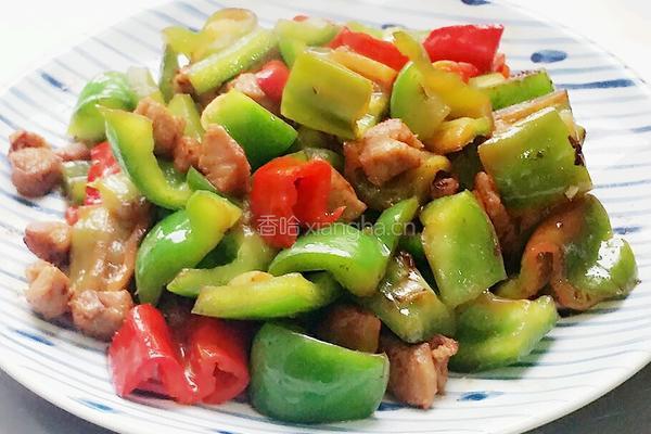 肉丁炒青红椒的做法图解9