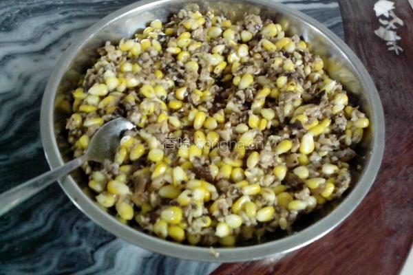 玉米冬菇猪肉包的做法图解15