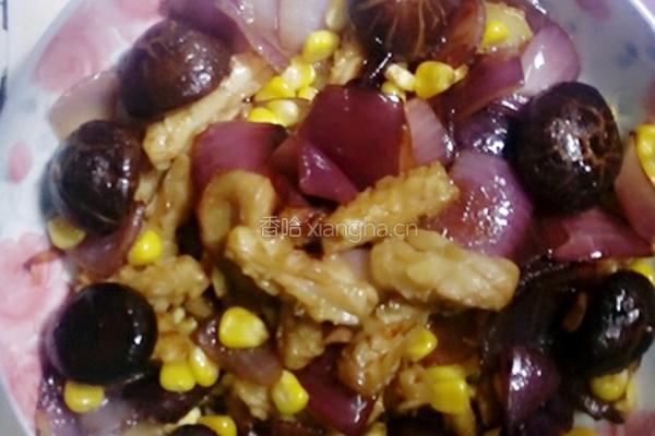 香菇洋葱玉米炒干鱿鱼的做法图解10