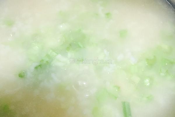 鲜虾芹菜粥的做法图解8